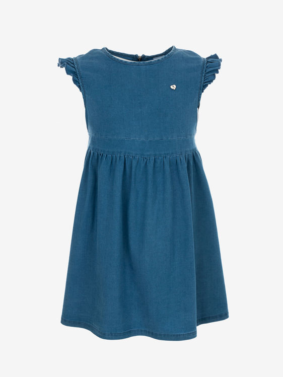 Picture of C2992 GIRLS COTTON DENIM LOOK DRESS (4-16 YEARS)